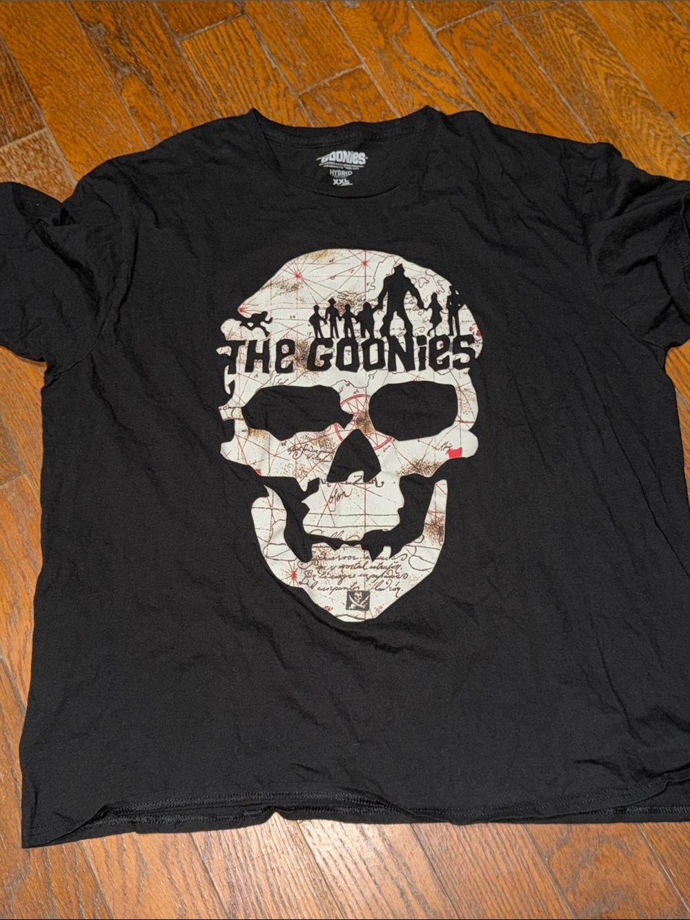 Hybrid Apparel Black The Goonies Skull Map Graphic Tee
